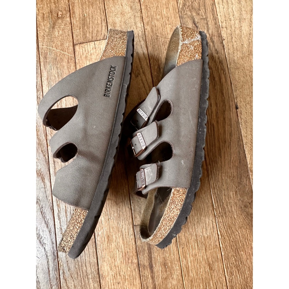 Birkenstock Florida Sandals Womens EU 41 US 10 Triple Strap Mocha Brown Modern - Picture 3 of 9